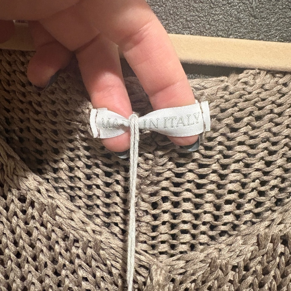 Asymmetrical Oat Knit Sweater | NWT | Soft Neutral Layering - Picture 4 of 9